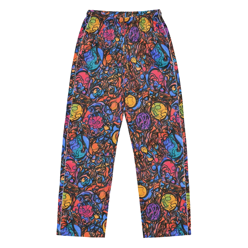 Neon Inkstorm on Women's Pajama Pants — Front