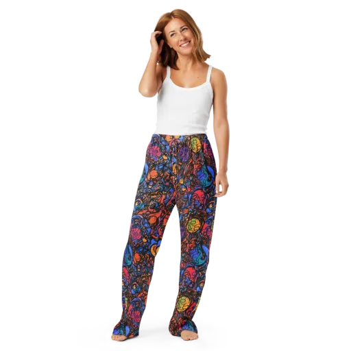 Neon Inkstorm on a Women's Pajama Pants