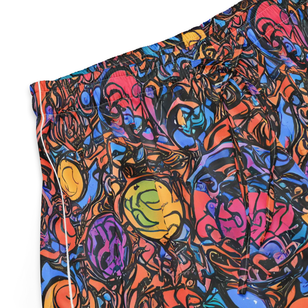 Neon Inkstorm on Women's Pajama Shorts — Product details