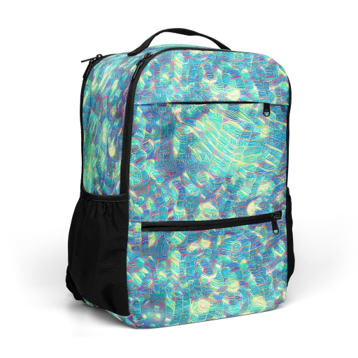 Neon Cartography on a Utility Backpack
