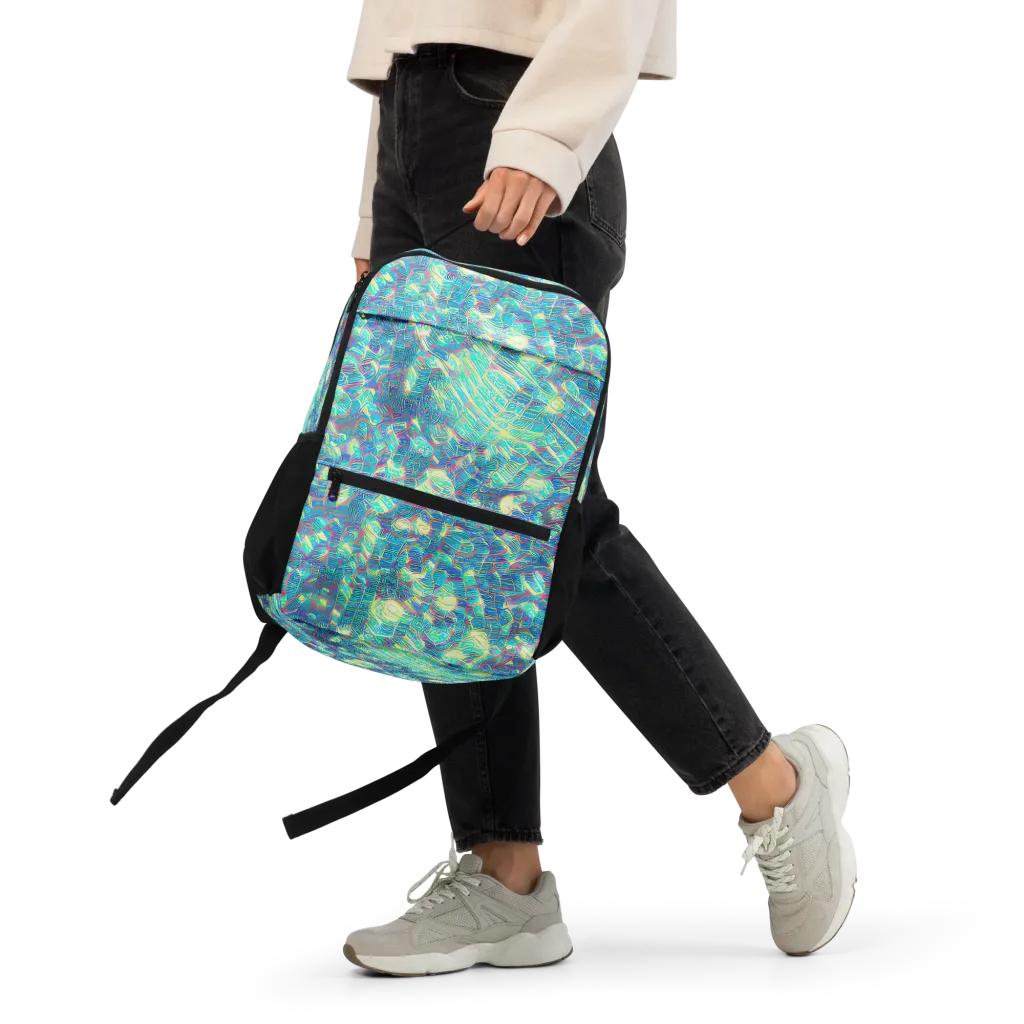 Neon Cartography on Utility Backpack — Front