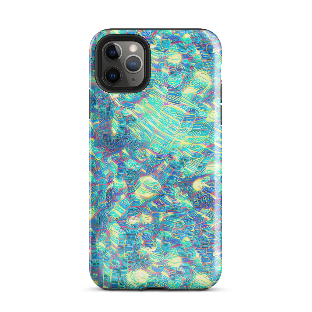 Neon Cartography on Tough Case for iPhone® — Front