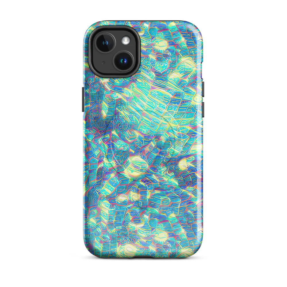 Neon Cartography on MagSafe Tough Case for iPhone® — Front