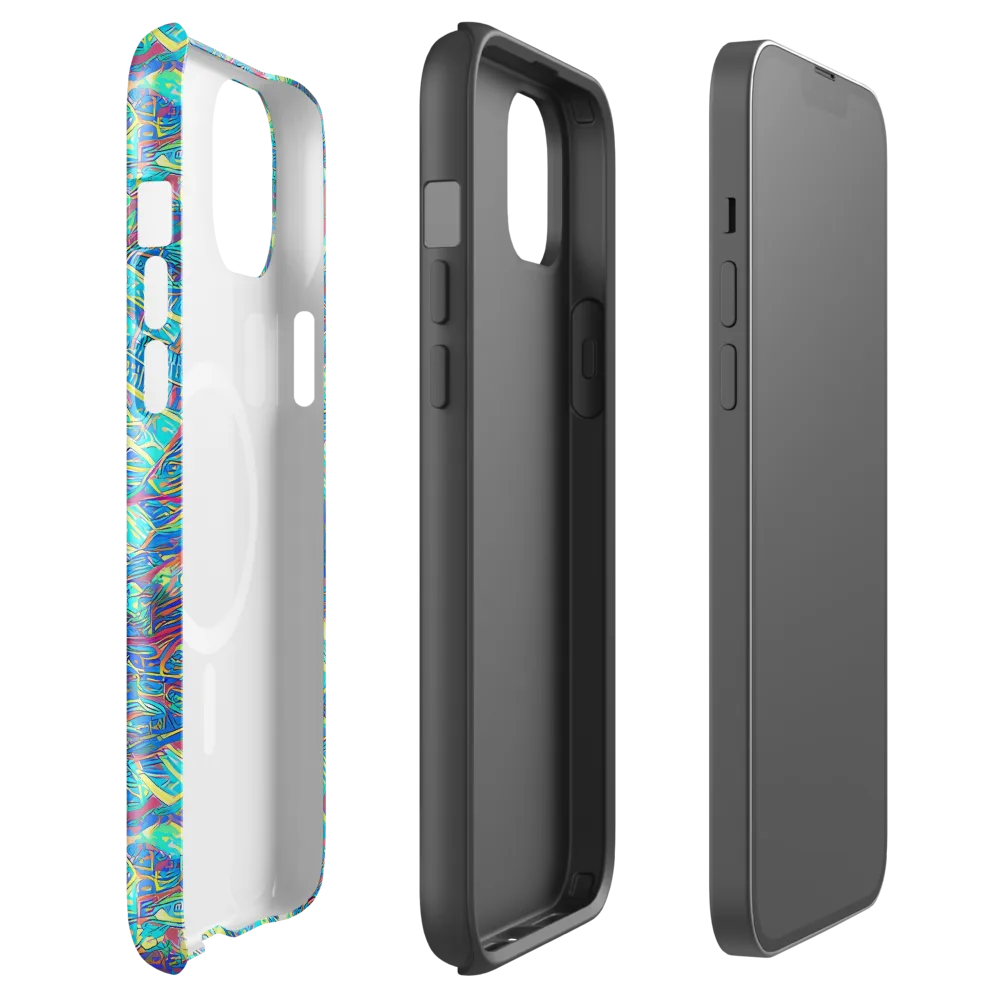 Neon Cartography on MagSafe Tough Case for iPhone® — Front