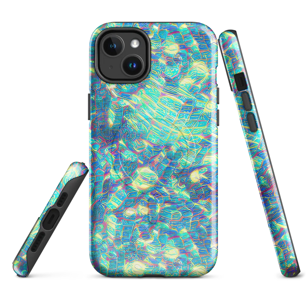 Neon Cartography on MagSafe Tough Case for iPhone® — Front