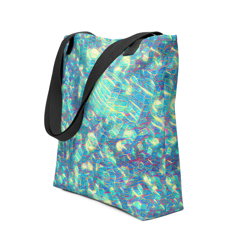 Neon Cartography on Tote Bag — Front