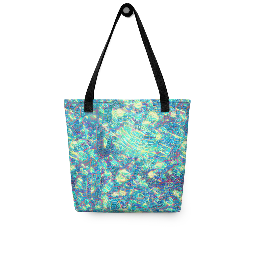 Neon Cartography on Tote Bag — Front