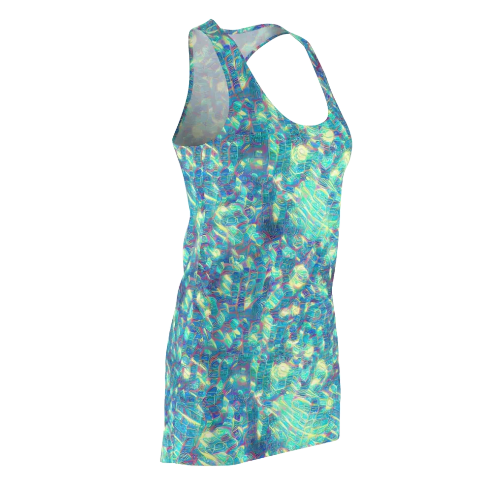 Neon Cartography on Racerback Dress — Front Side