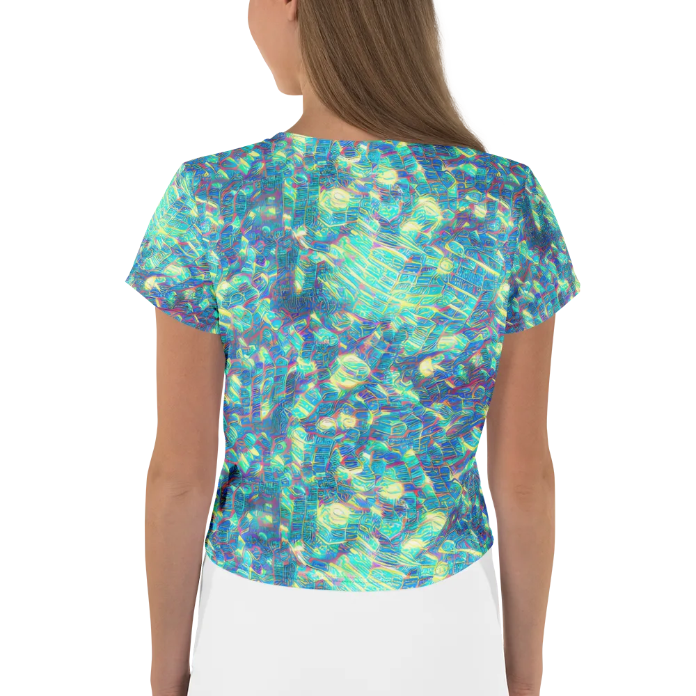 Neon Cartography on Crop Tee — Back