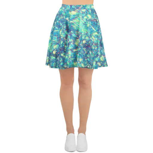 Neon Cartography on a Skater Skirt