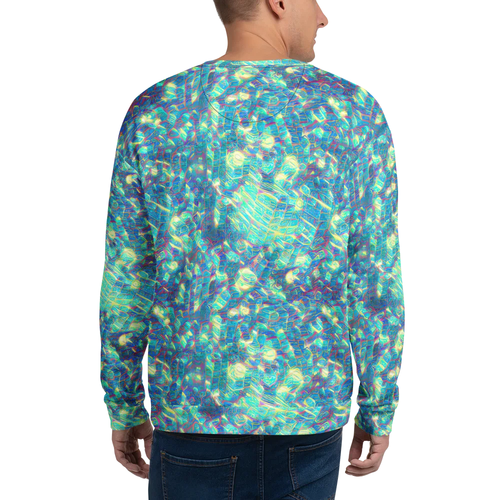 Neon Cartography on Sweatshirt — Back