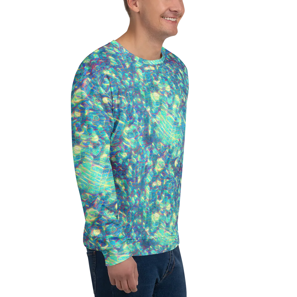 Neon Cartography on Sweatshirt — Right Front