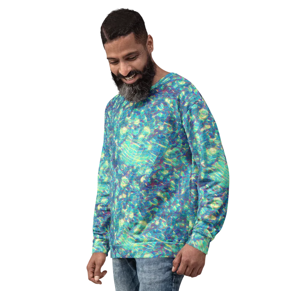 Neon Cartography on Sweatshirt — Left Front