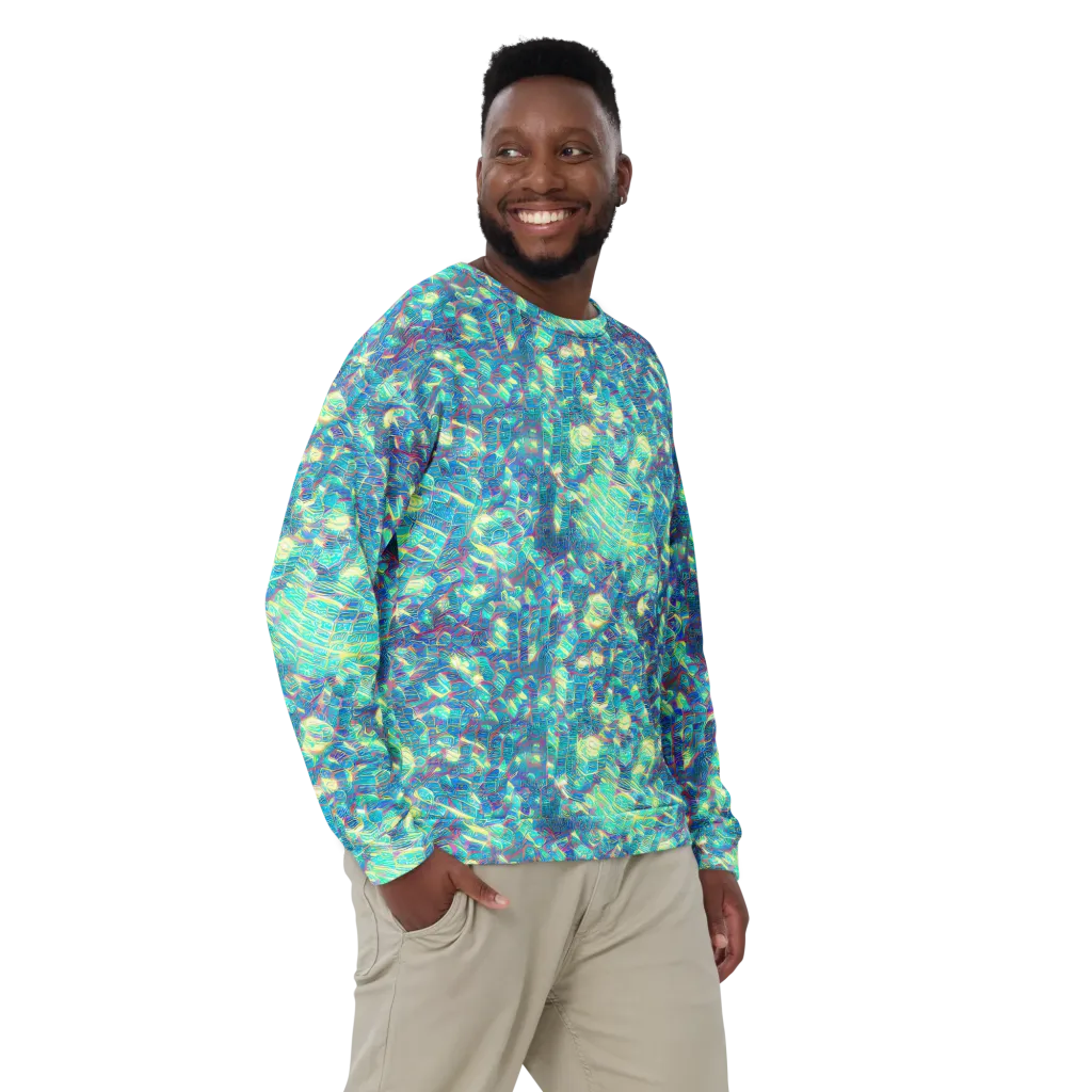 Neon Cartography on Sweatshirt — Front