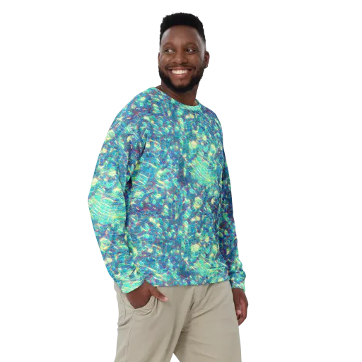 Neon Cartography on a Sweatshirt