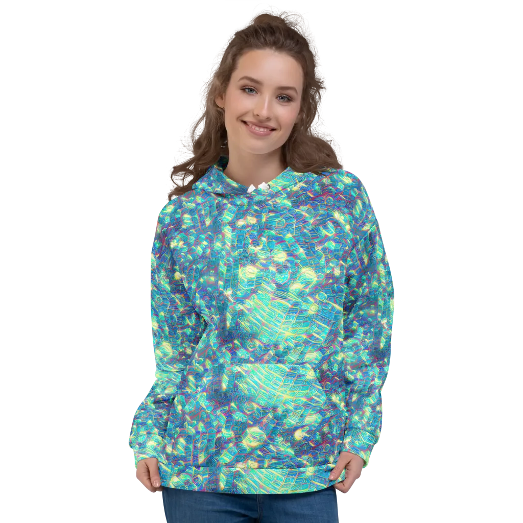 Neon Cartography on Hoodie — Front