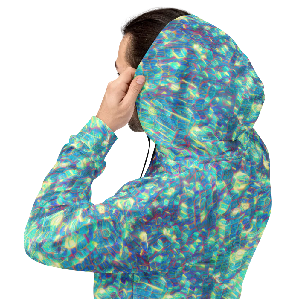 Neon Cartography on Hoodie — Back