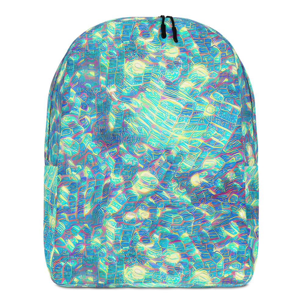 Neon Cartography on Minimalist Backpack — Front