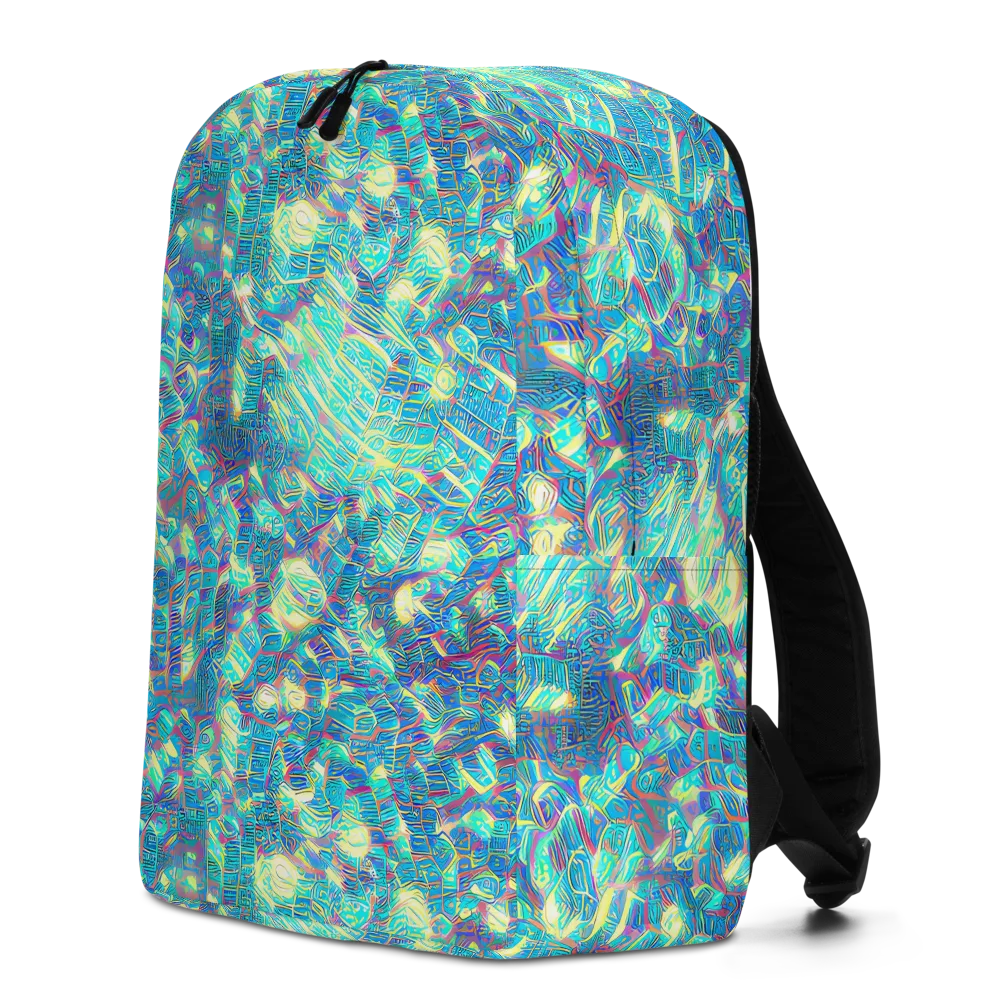 Neon Cartography on Minimalist Backpack — Left