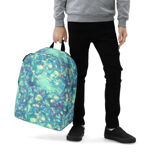 Neon Cartography on a Minimalist Backpack