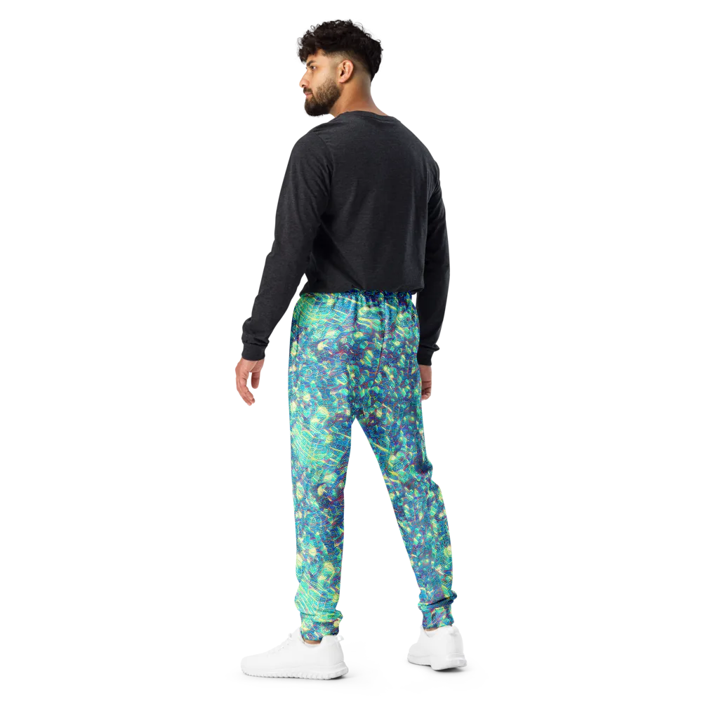 Neon Cartography on Men's Joggers — Back