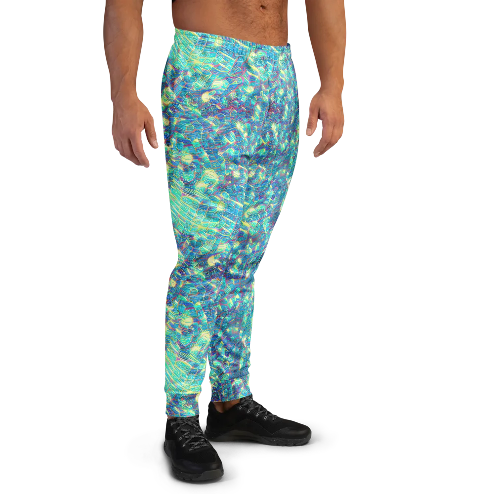 Neon Cartography on Men's Joggers — Right