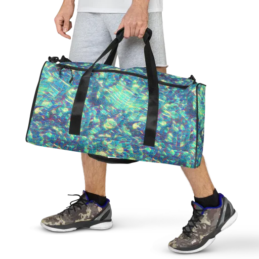 Neon Cartography on a Duffle Bag