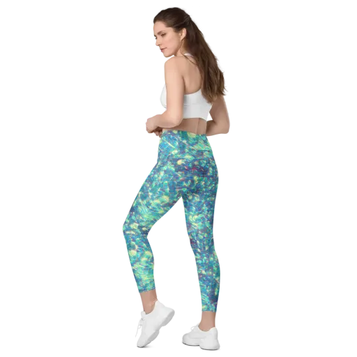 Neon Cartography on a Leggings with Pockets