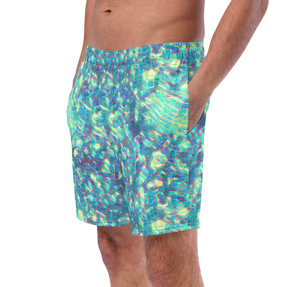 Neon Cartography on Swim Trunks — Left Front