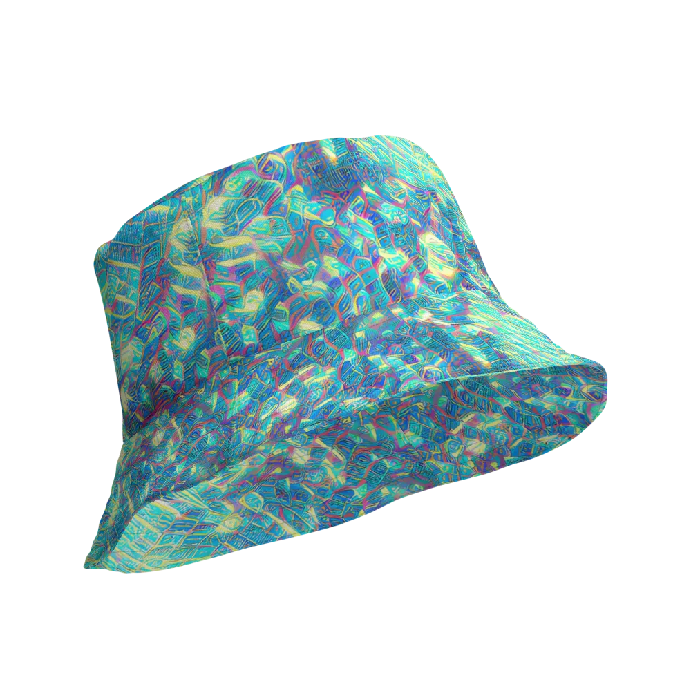 Neon Cartography on Reversible Bucket Hat — Product details Outside