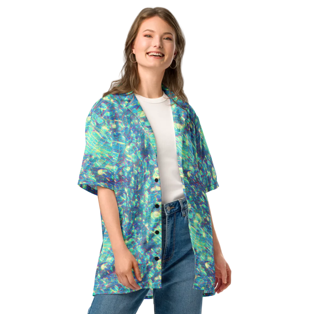 Neon Cartography on Button Shirt — Front