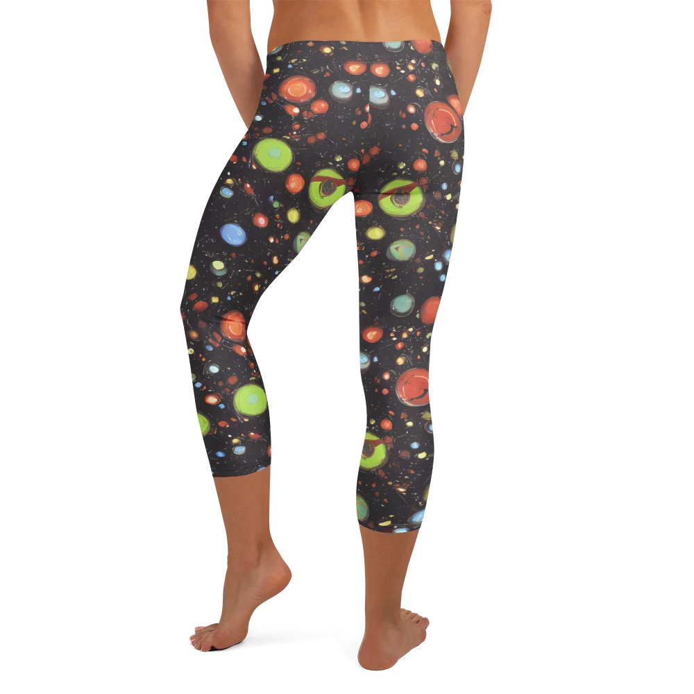 Astral Scatter on Capri Leggings — Back