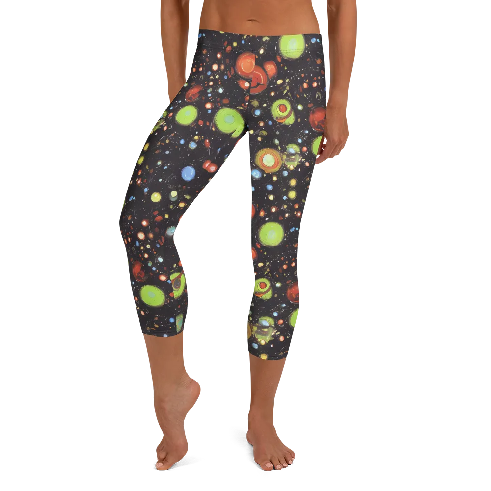 Astral Scatter on Capri Leggings — Front