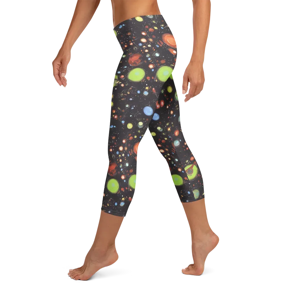 Astral Scatter on Capri Leggings — Left