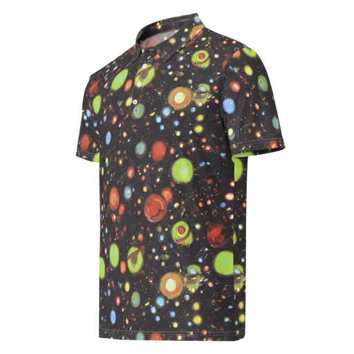 Astral Scatter on a Men's Slim Fit Polo Shirt