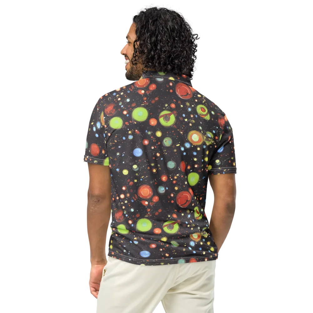 Astral Scatter on Men's Slim Fit Polo Shirt — Back