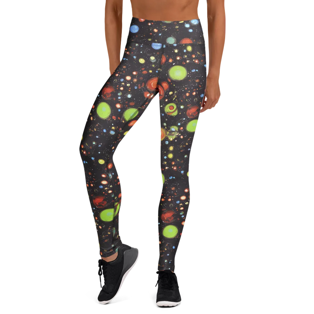 Astral Scatter on Yoga Leggings — Front