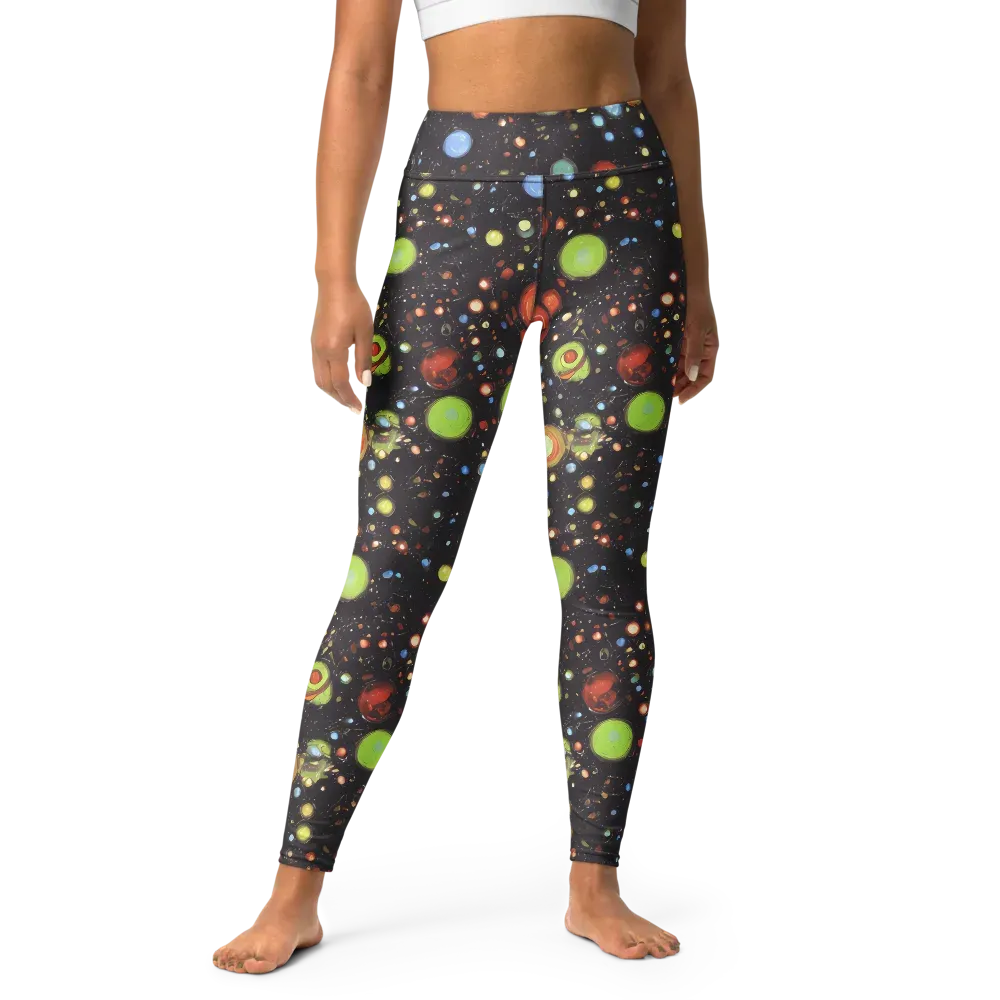 Astral Scatter on Yoga Leggings — Front