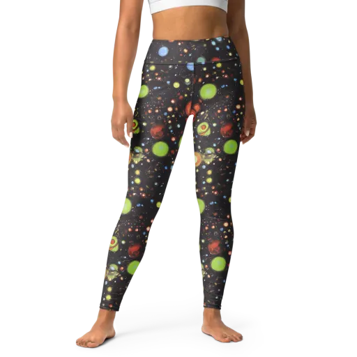 Astral Scatter on a Yoga Leggings
