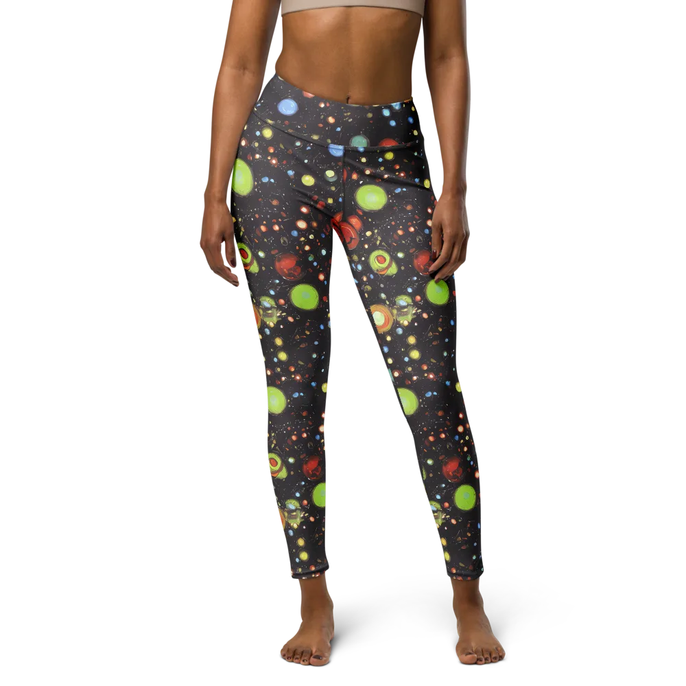 Astral Scatter on Yoga Leggings — Front