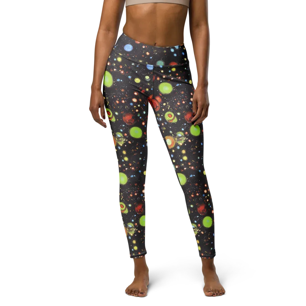 Astral Scatter on Yoga Leggings — Front