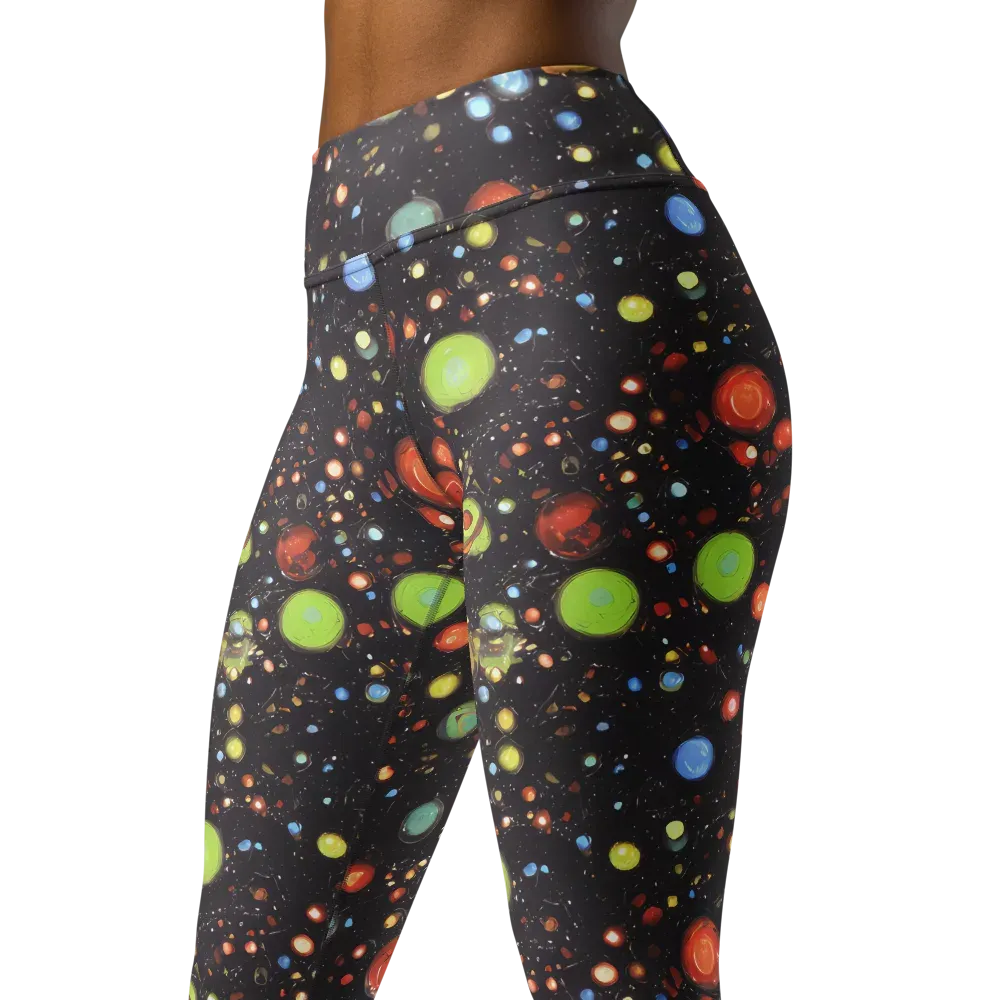 Astral Scatter on Yoga Leggings — Left Front