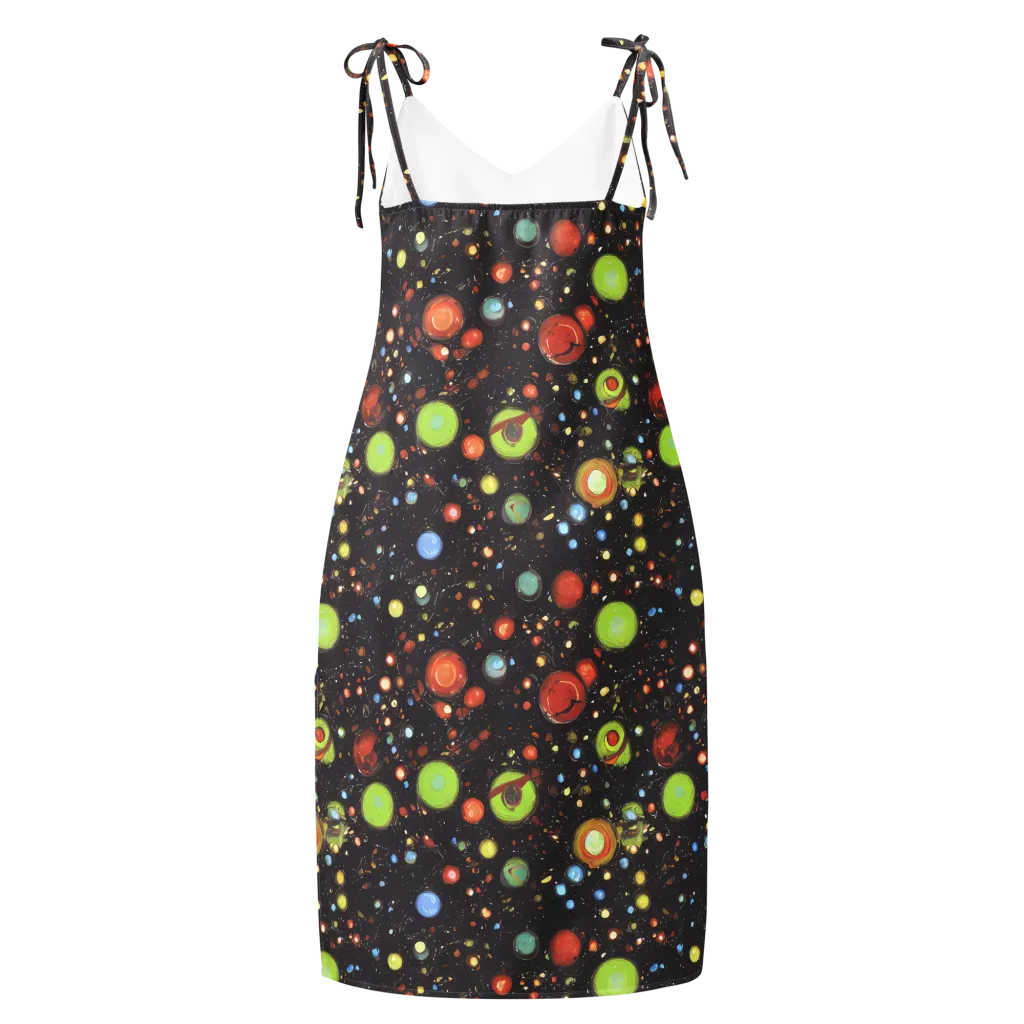 Astral Scatter on Slip Dress — Back