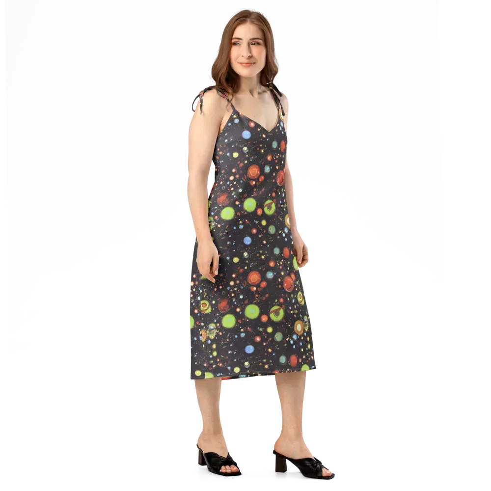Astral Scatter on Slip Dress — Right Front