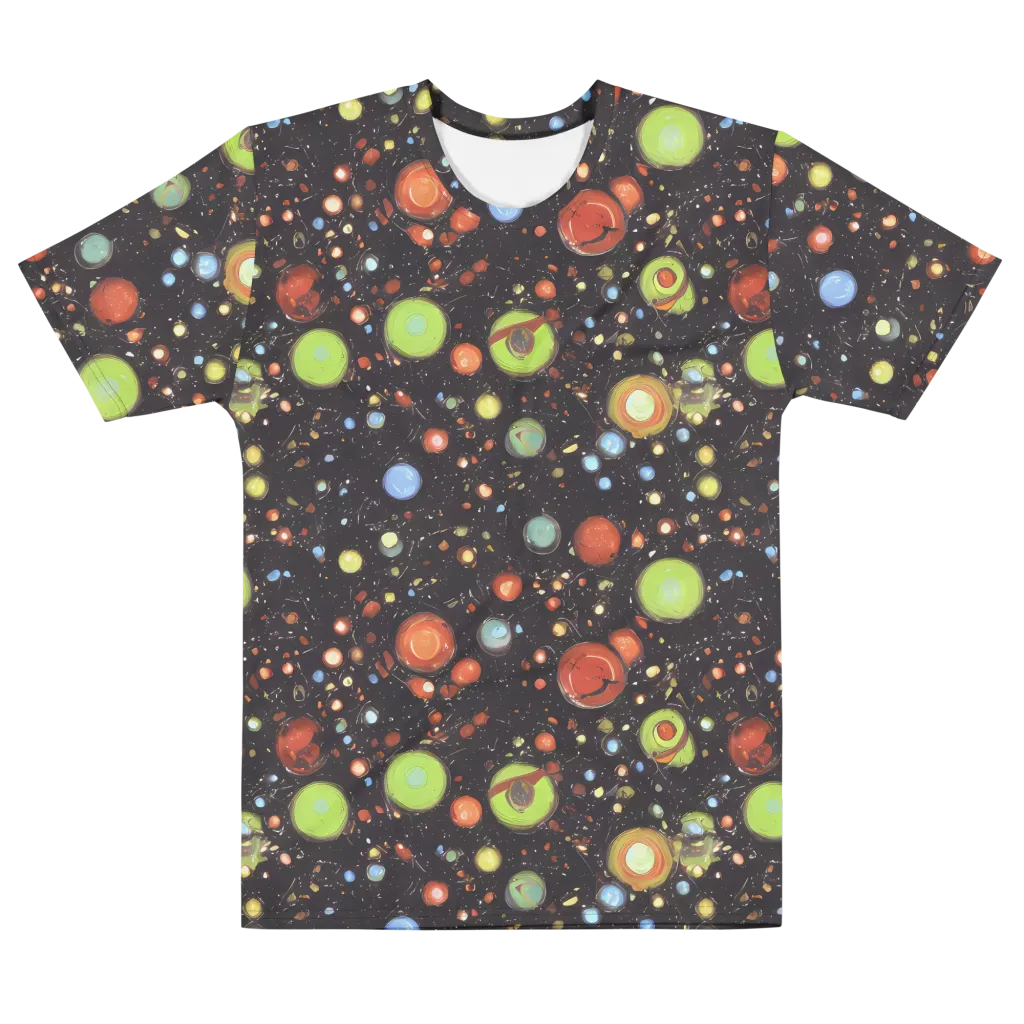 Astral Scatter on Men's Cotton Crew Neck T-Shirt — Front