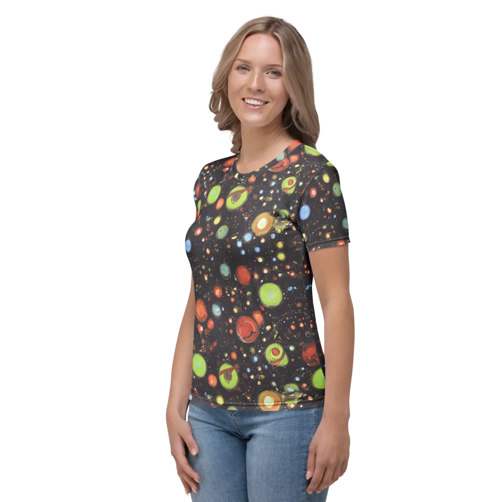 Astral Scatter on Women's Crew Neck T-Shirt — Left
