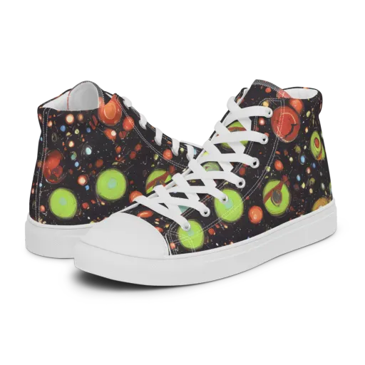 Astral Scatter on a Women's High Top Canvas Shoes