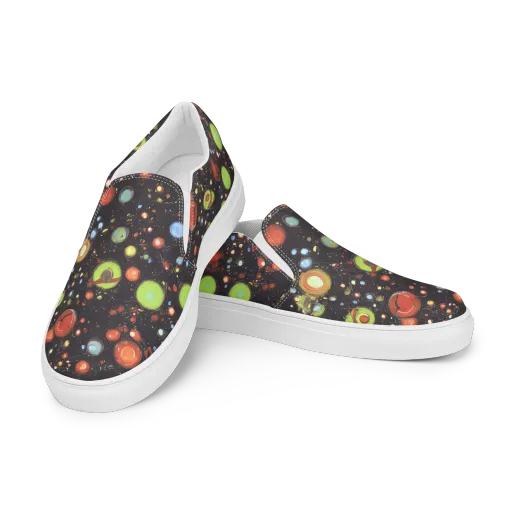 Astral Scatter on a Men's Slip-On Canvas Shoes