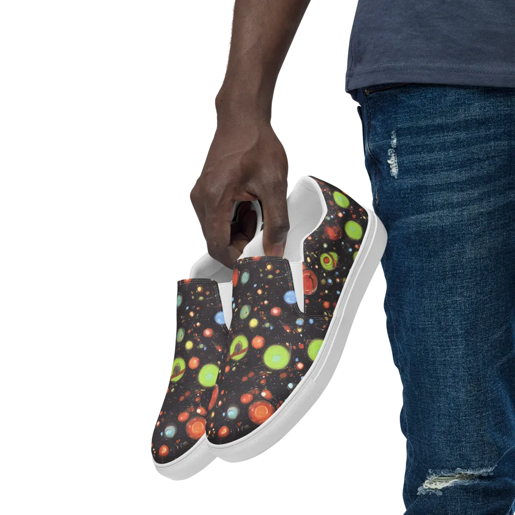 Astral Scatter on Men's Slip-On Canvas Shoes — Left Front