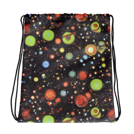 Astral Scatter on a Drawstring Bag